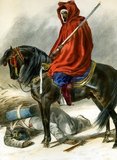 Spahis were light cavalry regiments of the French army recruited primarily from the indigenous populations of Algeria, Tunisia and Morocco. The modern French Army retains one regiment of Spahis as an armoured unit, with personnel now recruited in mainland France. Senegal also maintains a spahi regiment as a presidential escort, the Red Guard.